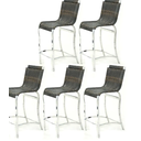 Ver imagem 1 de KIT 5 BANQUETAS HAITI - CADEIRA ALTA - ALUMÍNIO + FIBRA JUNCO SINTÉTICO