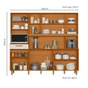Ver imagem 2 de Kit Armário Cozinha Completa Pilar 11 Portas 1 Gaveta Freijo Ripado Off White Poliman