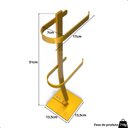 Ver imagem 5 de Porta Papel Higiênico de Chão Papeleira Dupla Dourado Fs