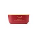 Ver imagem 2 de Porta Pão em Metal com Tampa de Bambu 5,8 Litros - Vermelho Carmim