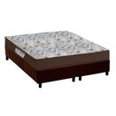 Ver imagem 1 de Cama Box Queen: Colchão Ortopédico Ortobom D45 Iso 150 Mega Firme + Base Crc Suede Brown (158x198)