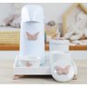 Kit Higiene Bandeja Porcelana Bebê Térmica Meninas K012 Borboleta - Rosê - 1