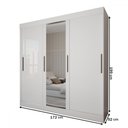 Ver imagem 4 de Guarda-roupa Casal Katy 3 Portas 2 Gavetas com Espelho Branco - Pnr Móveis