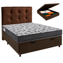 Ver imagem 1 de Kit Cama Box Bau + Cabeceira + Colchão Casal D33 - Iso100 - Ortobom