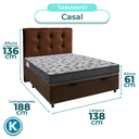 Ver imagem 3 de Kit Cama Box Bau + Cabeceira + Colchão Casal D33 - Iso100 - Ortobom