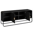 Ver imagem 5 de Rack Bancada Tv 65 Pol 150cm 2 Portas Mario Nero/preto A10 - Mpozenato