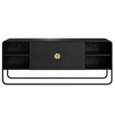 Ver imagem 6 de Rack Bancada Tv 65 Pol 150cm 2 Portas Mario Nero/preto A10 - Mpozenato