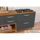 Ver imagem 5 de Cozinha Completa Princesa 5 Peças (1 Armário + 2 Balcões + 2 Paneleiros) C5P22 Freijo/Off White - Ne