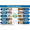 Ver imagem 2 de Cozinha Completa Princesa 5 Peças (1 Armário + 2 Balcões + 2 Paneleiros) C5P22 Freijo/Off White - Ne