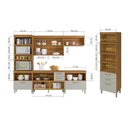 Ver imagem 3 de Cozinha Completa Princesa 5 Peças (1 Armário + 2 Balcões + 2 Paneleiros) C5P22 Freijo/Off White - Ne