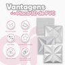 80 Placas Pvc 3d Revestimento de Parede Decorativa Estrelar Alto Relevo Quarto Sala Cozinha 25cm X 2 - 6