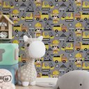 Ver imagem 2 de Papel de Parede Infantil Carrinhos Mod 55-60x300cm