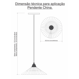 Luminária Teto Lustre pendente balcão cozinha sala mdf cabo:Amarelo - 4