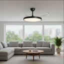 Ver imagem 7 de Ventilador de Teto Retrátil Slim Preto com Led Multicor e Controle Remoto