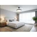 Ver imagem 2 de Ventilador de Teto Retrátil Slim Preto com Led Multicor e Controle Remoto