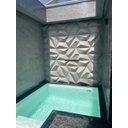 Ver mais imagens de Kit 108 Placas Painel Trapézio Fachada Decoração Forro Teto Revestimento 50cmx23cm Parede 3d Pvc