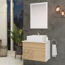 Ver imagem 1 de Conjunto Turquesa Mdf Gabinete de Banheiro com Pia e Espelheira