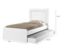 Ver imagem 4 de Cama Luara Solteiro 0,88cm Branco C/ Azul e Branco C/rosa Auxiliar Branco - Cambel