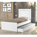 Ver imagem 3 de Cama Luara Solteiro 0,88cm Branco C/ Azul e Branco C/rosa Auxiliar Branco - Cambel
