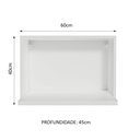 Ver imagem 3 de Armário Aéreo Glamy 60cm com Nicho para Forno Branco Madesa