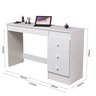 Mesa Penteadeira com Espelho e 3 Gavetas Quarto Home Office - 4