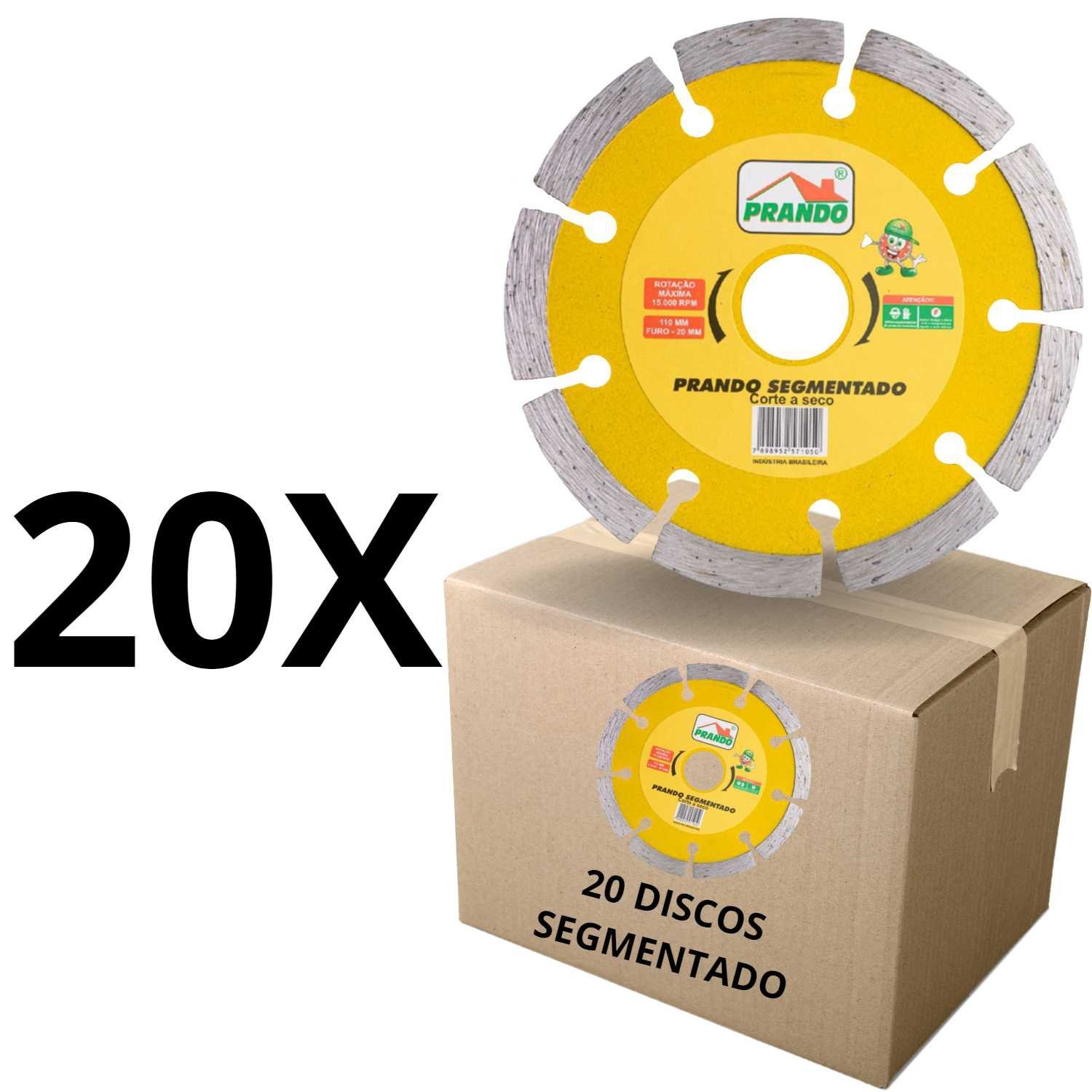 Kit 20 Discos Prando Segmentado 110 MM X 20 MM Mármore - 2