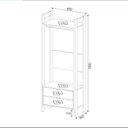 Ver imagem 2 de Armário Closet com Gaveta Az1011 Amêndoa/branco Tecnomobili