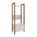 Ver imagem 5 de Armário Closet com Gaveta Az1011 Amêndoa/branco Tecnomobili