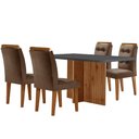 Ver imagem 2 de Sala de Jantar Mesa Olímpia 120CM MDF Canto Copo com 4 Cadeiras Carol Moderna