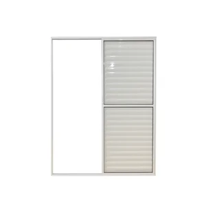 Porta Balcão 3 Folhas Aluminio Branco C/ Trinco 2,10x1,20