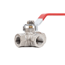 Ver imagem 6 de Válvula Esfera 3 Vias em L 3/8 Alavanca Fêmea X Fêmea X Fêmea Pn25 Latão Forjado Niquelado Ivm Italy