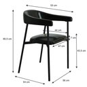 Ver imagem 3 de Conjunto 4 Cadeiras de Jantar Joy Tecido Rev Sint Est.Preta