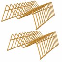 Ver imagem 2 de Kit 2 Escorredor Organizador Vertical para 12 Pratos Arm:Dourado