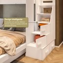 Ver imagem 6 de Beliche com Cama Queen e Solteiro Multimóveis Crrui-CAM015 Branco