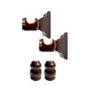 Ver imagem 1 de Suporte Varão Cortina Simples 19mm Marrom