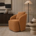 Ver imagem 1 de Poltrona Decorativa Orbe Bouclê Moscow Design Orgânico Moderno