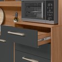 Ver imagem 6 de Cozinha Compacta Hortelã 8 Portas 2 Gavetas Ipê/chumbo - Nicioli
