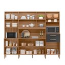 Ver imagem 2 de Cozinha Compacta Hortelã 8 Portas 2 Gavetas Ipê/chumbo - Nicioli