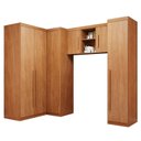 Ver imagem 2 de Guarda-Roupa Modulado 4 Peças 6 Portas 3 Gavetas Texas Marrom/Cinamomo