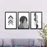 Kit de Quadros Decorativo 3 Peças Geometria Artística Los Quadros - 2
