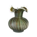Ver imagem 1 de Vaso de Flores Plantas Decorativo Verde em Vidro - 22x17x17cm