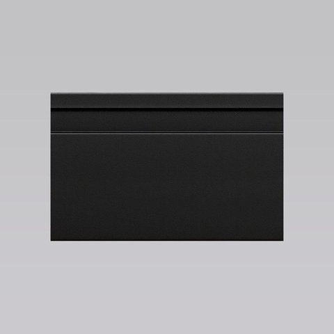 Kit 80m Linear Rodapé PVC Edge Preto Frisado 10cm x 15mm x 2m Arkhé Decor