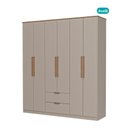 Ver imagem 3 de Guarda Roupa Casal 6 Portas Milan Carraro Avelã