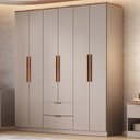 Ver imagem 1 de Guarda Roupa Casal 6 Portas Milan Carraro Avelã
