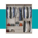 Ver imagem 5 de Guarda Roupa Casal 6 Portas Milan Carraro Avelã