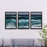 Kit de Quadros Decorativo 3 Peças Quadros Mar Azul Los Quadros - 2