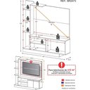 Ver imagem 4 de Estante Com Painel Tv 55" E 2 Portas França Multimóveis Br2473 Argila/Branco