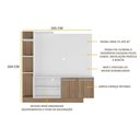 Ver imagem 5 de Estante Com Painel Tv 55" E 2 Portas França Multimóveis Br2473 Argila/Branco