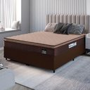 Ver imagem 5 de Cama Box Casal Queen Colchão Espuma D33 Pillow Top Millenium 158x198x57cm Suede Marrom Hellen