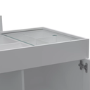 Ver imagem 6 de Escrivaninha Mesa Escritório Penteadeira de Canto 136x136cm com Espelho 1 Porta Star